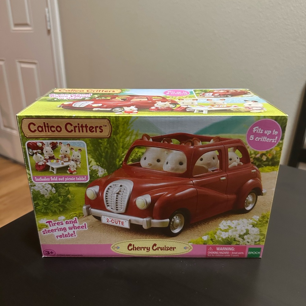 Calico Critters Cherry Cruiser CC2761 + Chipmunk Family CC1480 ($34.99 value)